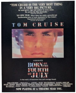 1990 Tom Cruise "Born on the Fourth of July" Rolling Stone Print Ad 9.5x12" - Picture 1 of 1