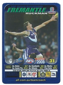 2005 Teamcoach Blue Star Premium Prize Card (140) Aaron SANDILANDS Fremantle - Picture 1 of 1