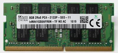 SKhynix 8GB 2Rx8 PC4-2133P HMA41GS6AFR8N SODIMM MEMORY *TESTED* - Image 1 of 2
