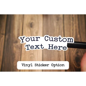 Custom Text Sticker | Build A Personalized Vinyl Sticker - Picture 1 of 8