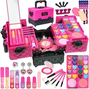 Kids Makeup Kit for Girl - 52 PCS Safe and Washable Makeup for Kids Real Girl... - Picture 1 of 7