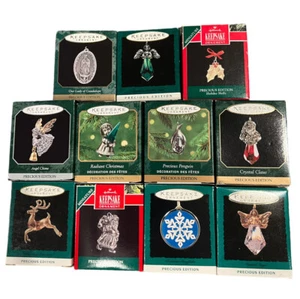 (11) Hallmark 1991-2001 Precious Editions Miniature Keepsake Ornaments Metal - Picture 1 of 4