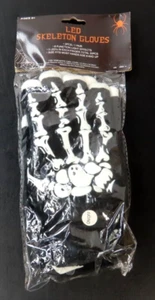 LED Light Up Skeleton Gloves 6 Function Light Effects 1 pair - Picture 1 of 4