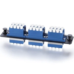 Panel adaptador de fibra óptica con 6 conectores cuádruples LC UPC, 24 puertos, SMF, LGX-8765 - Imagen 1 de 1