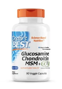 Doctor's Best Glucosamine, Chondroitin, MSM + UC-II, 90 Veggie Capsules, Joints - Picture 1 of 4