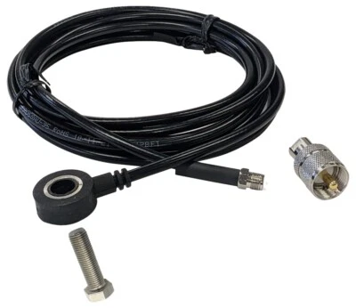 Procomm PRC18 CB Radio Antenna Pro Ring 18 Foot Coax Cable with FME and PL259 - Image 1 of 2