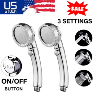 2×3 Mode High Pressure Showerhead Handheld Shower Head with ON/Off/Pause Durable - Picture 1 of 13