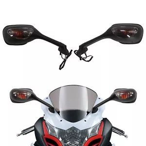 Rearview Mirrors + Turn Signal Fit For Suzuki GSXR 1000 05-15 GSXR 600 750 06-21 - Picture 1 of 18