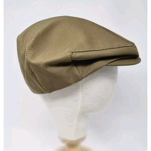 Duluth Trading Co Flat Cap Driving Newsboy Cabbie Black Canvas Cotton Size M - Picture 1 of 9