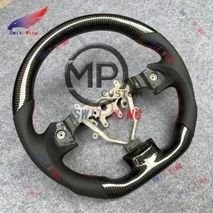 Carbon Fiber Steering Wheel Fit For Subaru WRX STI 2008 2009 2010 2011-2013 2014 - Picture 1 of 12
