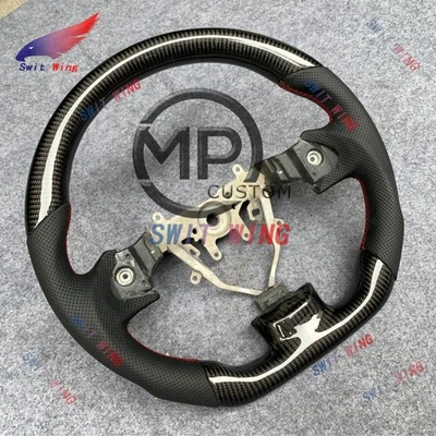 Volante de fibra de carbono apto para Subaru WRX STI 2008 2009 2010 2011-2013 2014 Foto 1 de 4