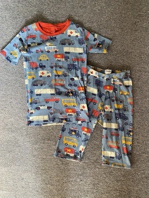 Pijama corto Hatley Boy’s Little Blue House transporte vehículos 10 Foto 1 de 2