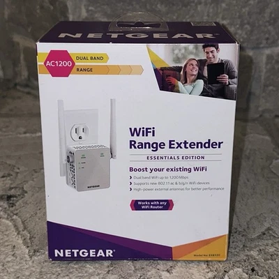 New Netgear AC1200 Dual Band Wifi Range Extender Booster EX6120-100NAS - Image 1 of 4