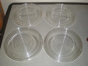 Set of 4 Anchor Hocking Depression Manhattan Glass 10" Dinner Plates - Picture 1 of 3