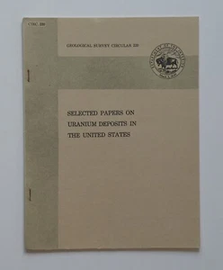 Documentos seleccionados sobre depósitos de uranio en Estados Unidos 1952 Geological Survey 220 - Imagen 1 de 1