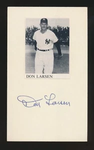 DON LARSEN (1953-1967 Yankees, Giants) -Autographed 3x5 Index (d.2020) *TOUGH - Picture 1 of 2