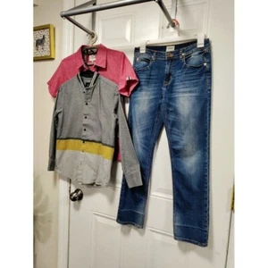 Hudson Ben Sherman Amplify Button Down Shirt Cardigan Denim Jeans Bundle Boys 12 - Picture 1 of 8