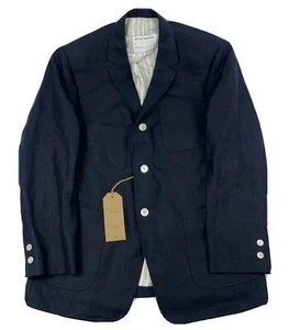 Brooks Brothers Black Fleece Linen Navy Womens Blazer Size BB3 NWT - Picture 1 of 8