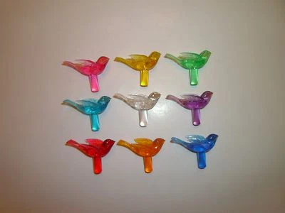  Vintage Doves Birds For Ceramic Christmas Tree Bulbs  9 Colors " DISCONTINUED' - Image 1 of 4