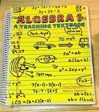 ALGEBRA 1: A TEACHING TEXTBOOK By Greg And Shawn Sabouri *Excellent Condition*