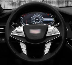 For Cadillac CT6 2016-2020 Silver Alloy Steering Wheel Button Panel Trim 21PCS - Picture 1 of 6