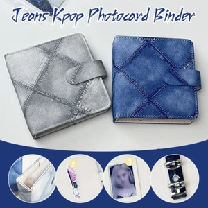 A5 Jeans Kpop Photocard Binder Retro Idols Photo Album Photocard Collects Book - Picture 1 of 13