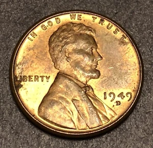 Lincoln Wheat Cent 1949 D BU sin circular - B - Imagen 1 de 2