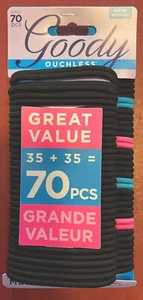 Cravatte per capelli Goody Ouchless nere e neon 70CT. - Foto 1 di 2
