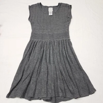 Ella Moss Girls Youth Dark Gray Short Sleeve Knit Dress Size 10  - Image 1 of 4