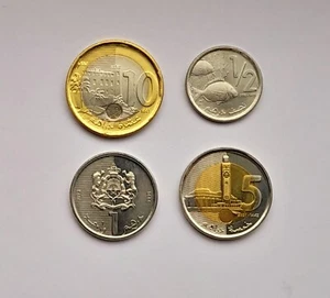 Marokko Münzen Set 4 Stk. 1/2, 1, 5, 10 Dirham 2018-2023 UNC - Bild 1 von 2
