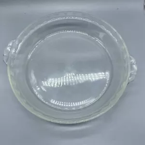 Vintage PYREX 229 Clear Glass Deep Dish Pie Plate Pan Fluted Edge 10" Diameter - Picture 1 of 7
