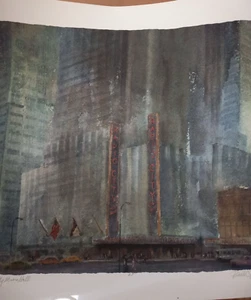 Rodell C. Johnson Radio City Music Hall Hand Signed Artist Proof Lithograph LOA - Picture 1 of 5