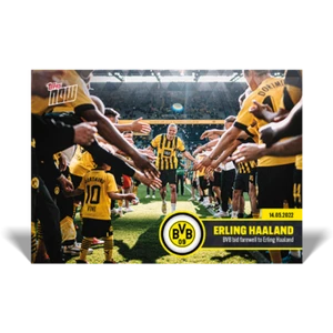 2022 TOPPS NOW BVB #6 ERLING HAALAND - BVB BID FAREWELL TO HAALAND - Picture 1 of 2