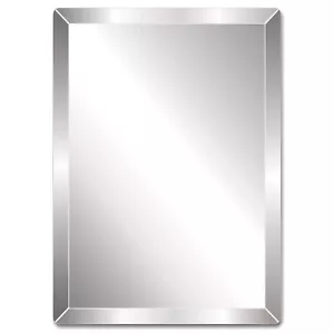 Pro Safe Glass Frameless 24" x 36" Rectangle Mirror Bevel Edge - Picture 1 of 2