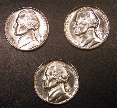 1965 1966 1967 SMS Jefferson Nickel Run 3 Gem Special Mint Run 3 US Coin Set - Image 1 of 2
