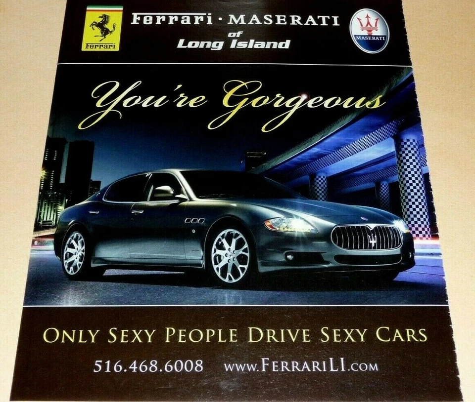 MASERATI QUATTROPORTE SPORTS CAR  ADVERTISEMENT-YOU'RE GORGEOUS - Image 1 of 1