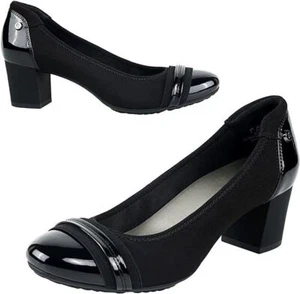 Womens Lady Dress Pumps Ballet Chunky Heels Block Heels Soft Slip On Pumps Shoes - Picture 1 of 10