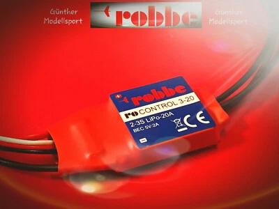 Robbe RO-CONTROL 3-20 2-3S -20(25)A 5V/2A BEC Regler, 8714 Günther Modellsport - Bild 1 von 2
