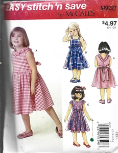 McCall's Easy Stitch n Save Pattern #M9227-Children's Dress in Sizes 2-3-4-5 - Picture 1 of 1