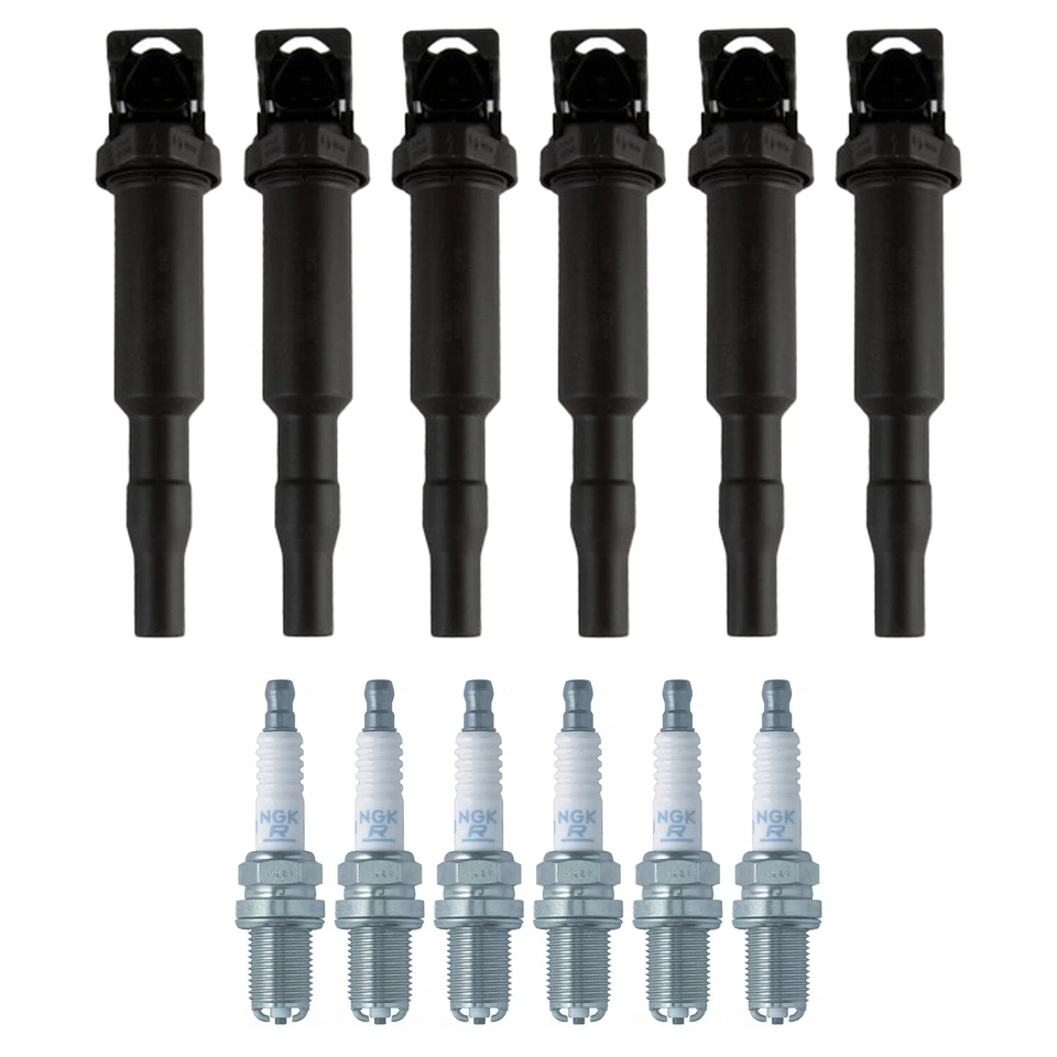 Bosch 6 Ignition Coil NGK 6 Standard Spark Plug Kit For BMW E53 X5 3.0 L6 2006 - Image 1 of 1