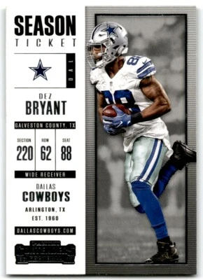 2017 PANINI CONTENDERS DEZ BRYANT DALLAS COWBOYS #78 - Image 1 of 2