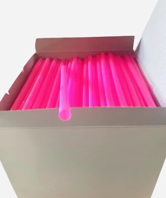 800 ROSA CALIENTE Grasa 8” Alto Pajitas Bebidas Batido Batido Slushy Barbie Foto 1 de 3