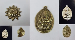 Collana Ciondolo Boho Etnico Buddha Ganesha FATTO A MANO Locket Yoga Nepal COMMERCIO EQUO - Foto 1 di 18