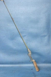 Vtg 1 Piece Short Fishing Rod Fiberglass Pole 29" L Cork Handle 2 Eyelet No Reel - Picture 1 of 14