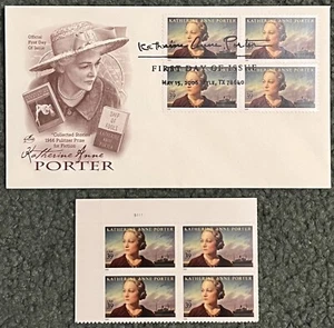 Katherine Anne Porter - US Scott 4030 - First Day Issue FDC plus 4 stamps! - Picture 1 of 1