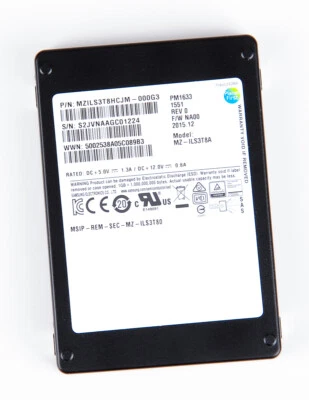 SAMSUNG PM1633 3.84TB 12G SAS Read Intensive SSD 2.5" - MZILS3T8HCJM-000G3 - Bild 1 von 4