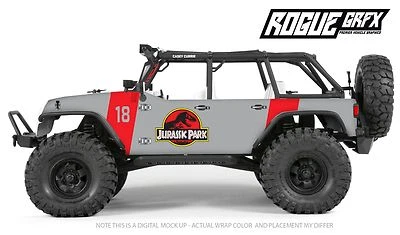 Axial SCX10 Rubicon or CRC Edition Body Graphic Wrap Skin- Jurassic - Image 1 of 2