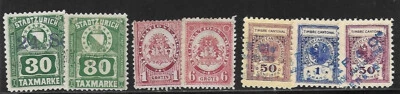 Switzerland: Special lot 7 stamp tax service, Cantonal, mint and used, EBSW05 - Image 1 of 2