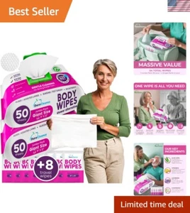 XL Bath Wipes Disposable 108 Count No Rinse Extra Large for Adults Care - Picture 1 of 11