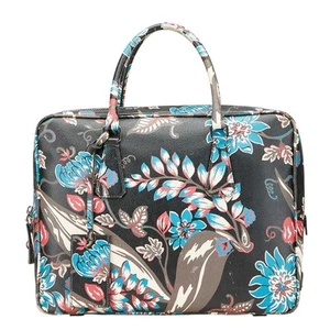 PRADA Safiano Estampado Triángulo con Logo Bolso de Negocios Maletín VS0305 【Us... - Imagen 1 de 15